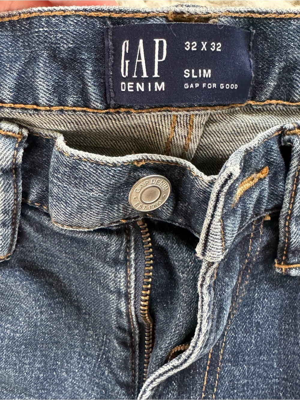 GAP men’s Dark Blue Denim Slim Jeans - Picture 4 of 7